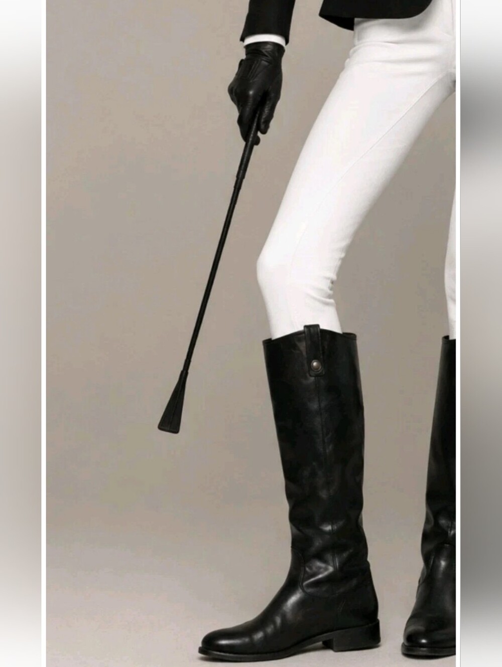 Frye Melissa Button 2 Tall Boots Equestrian Horse Riding Black Leather! 7B